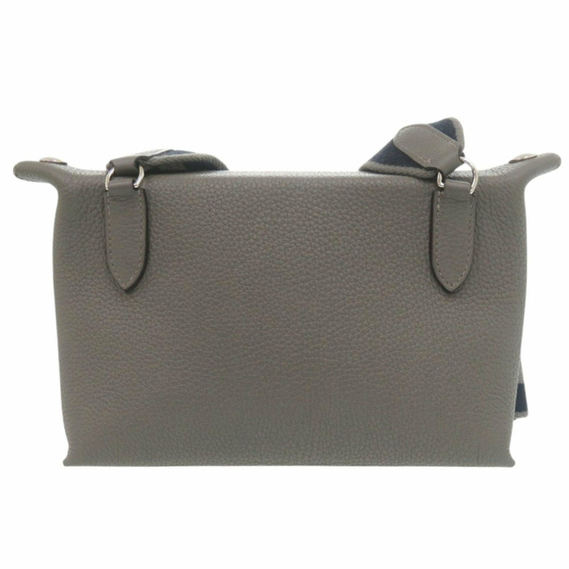 愛馬仕 Vide Poche Togo Grimayer W 印章（2024 年製造）灰色肩背包 1214 HERMES-1