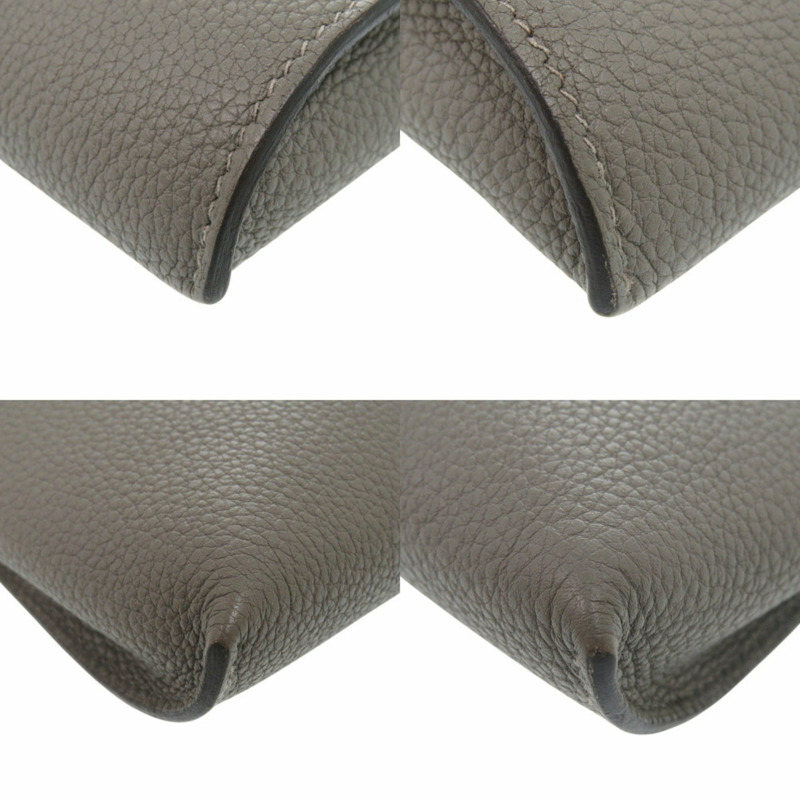 愛馬仕 Vide Poche Togo Grimayer W 印章（2024 年製造）灰色肩背包 1214 HERMES-2