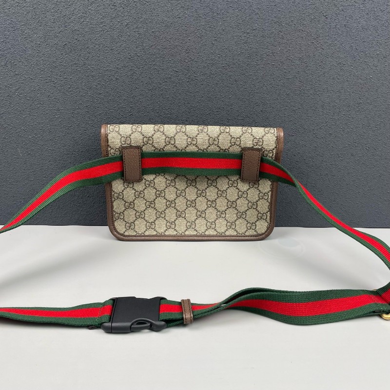 Gucci古馳 經典老花虎頭腰包斜背包-1