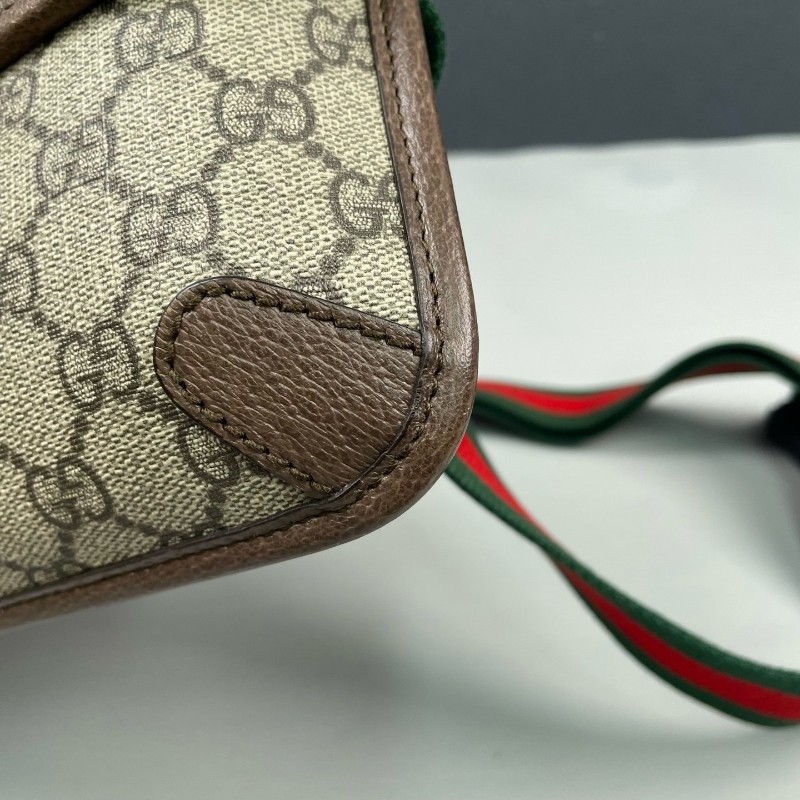 Gucci古馳 經典老花虎頭腰包斜背包-18