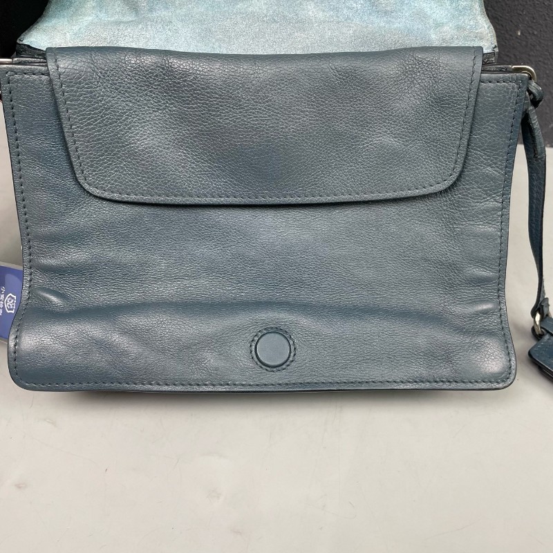 Prada 霧霾藍全皮鉚釘 肩背包斜背包-15