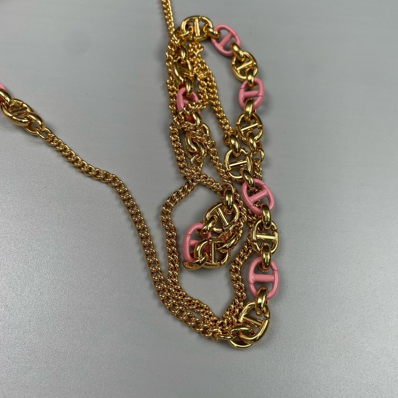 Dior 粉色全皮金扣miss Caro超迷你鏈條包-24