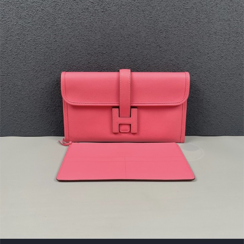 Hermes 唇膏粉色全皮jige二合一手拿包-0