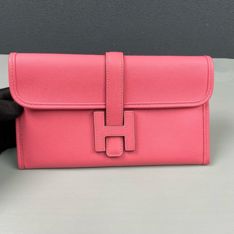 Hermes 唇膏粉色全皮jige二合一手拿包-10
