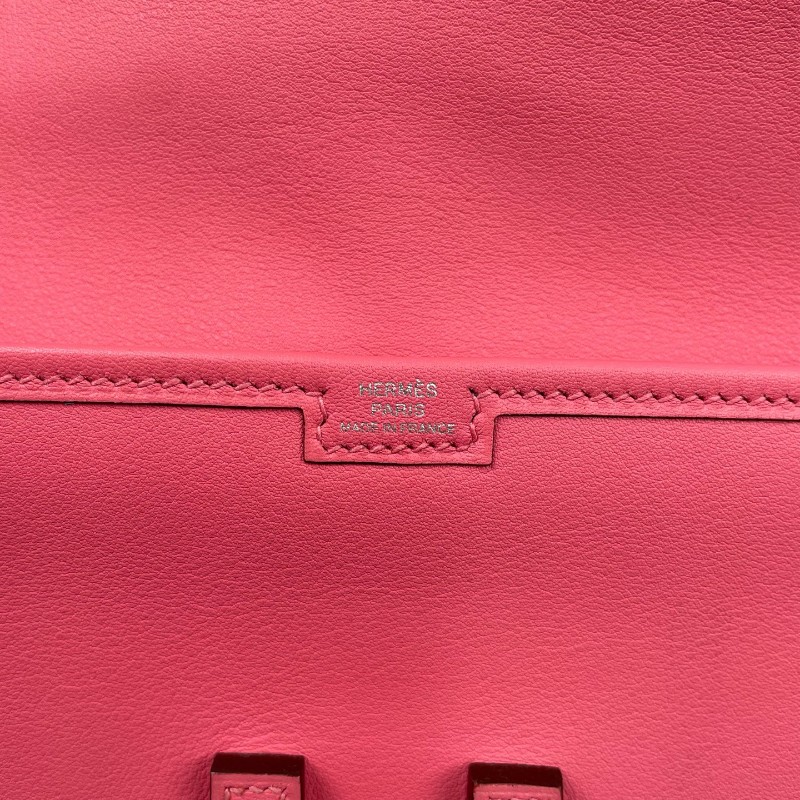 Hermes 唇膏粉色全皮jige二合一手拿包-16