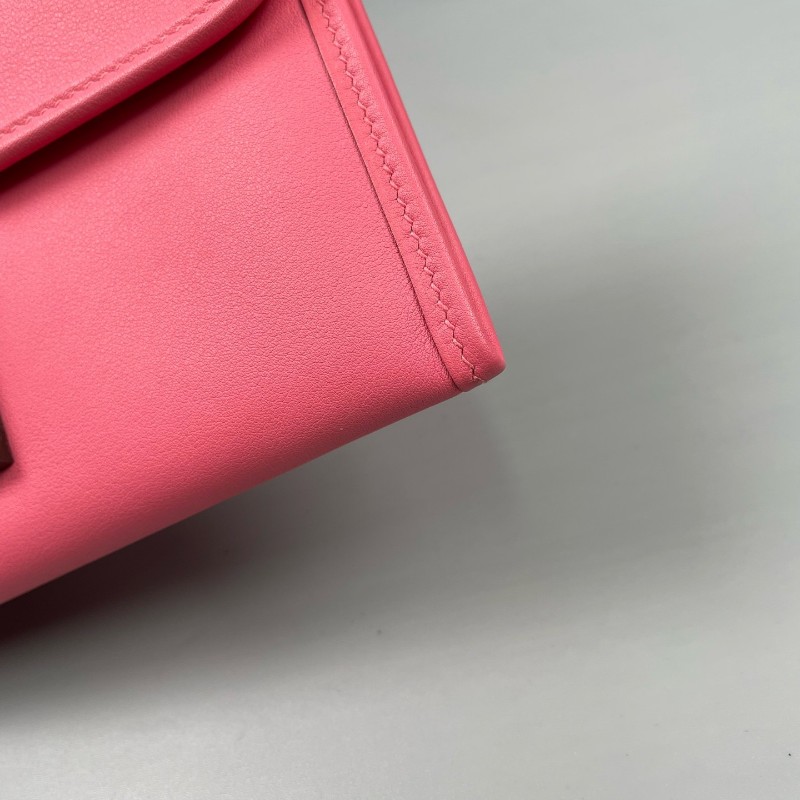 Hermes 唇膏粉色全皮jige二合一手拿包-17