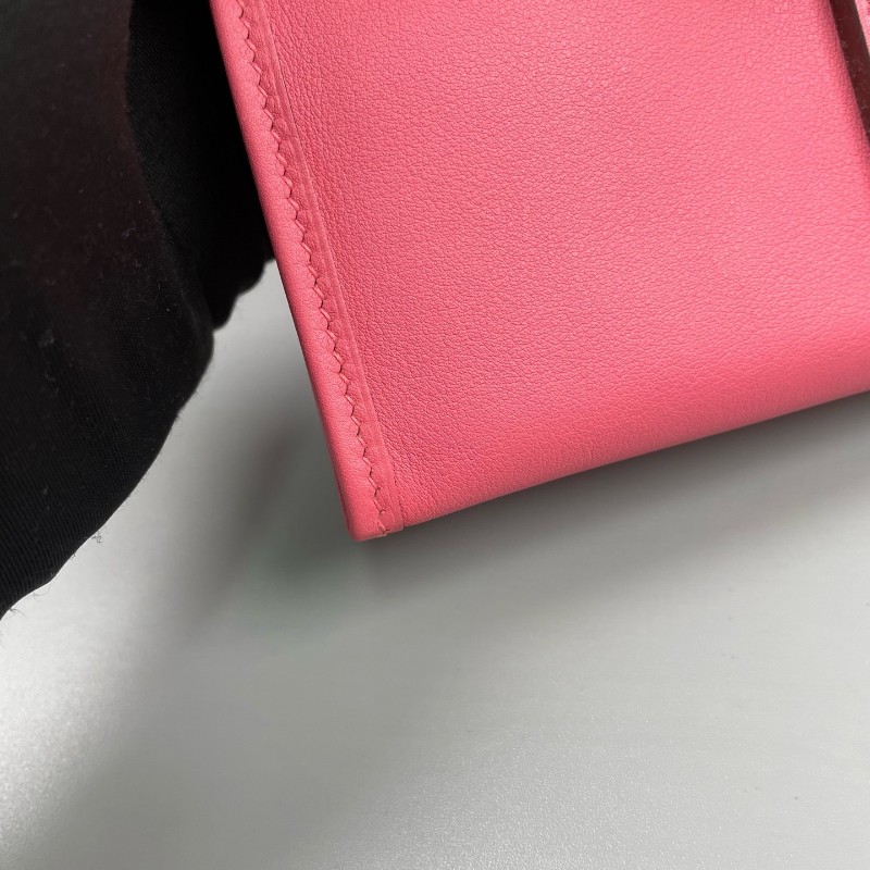 Hermes 唇膏粉色全皮jige二合一手拿包-18