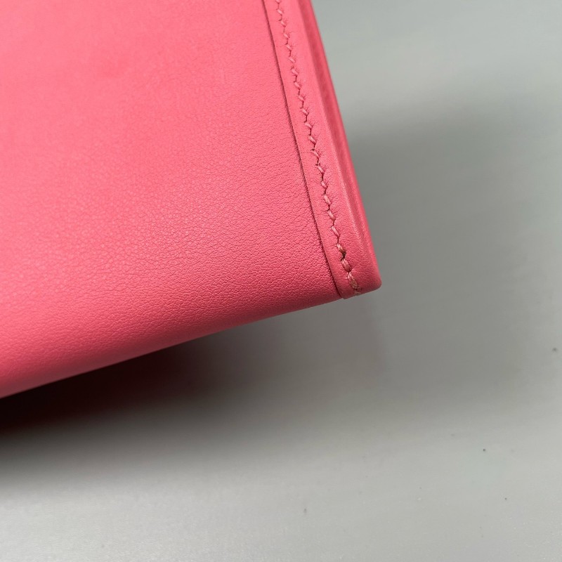 Hermes 唇膏粉色全皮jige二合一手拿包-19