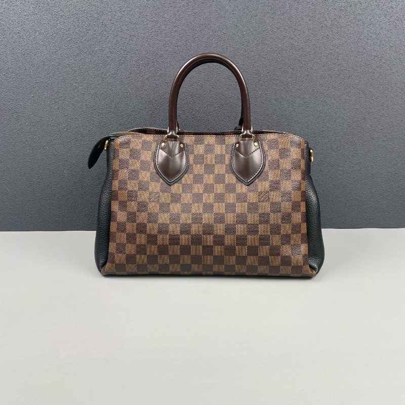 LV路易威登 棕棋盤格拼黑色Normandy-1