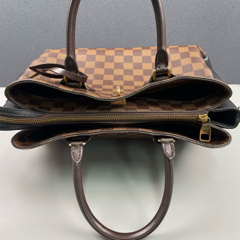 LV路易威登 棕棋盤格拼黑色Normandy-6