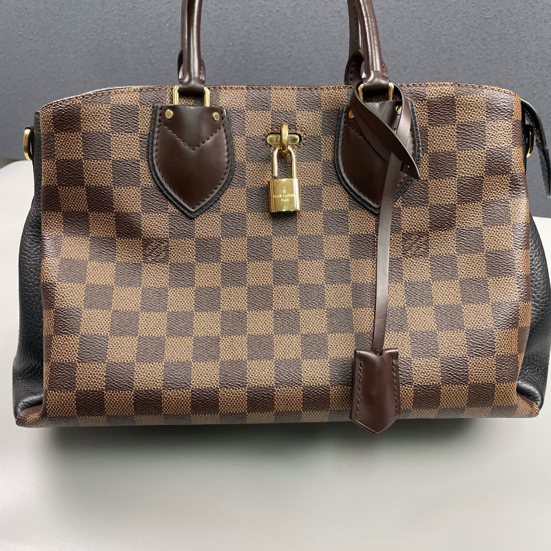 LV路易威登 棕棋盤格拼黑色Normandy-8