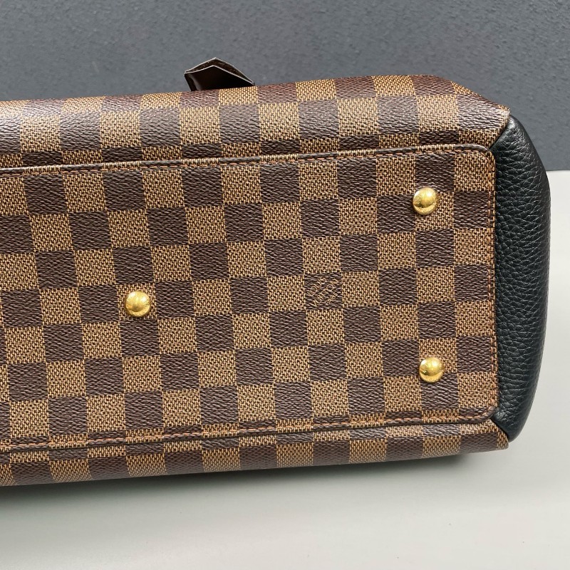 LV路易威登 棕棋盤格拼黑色Normandy-12