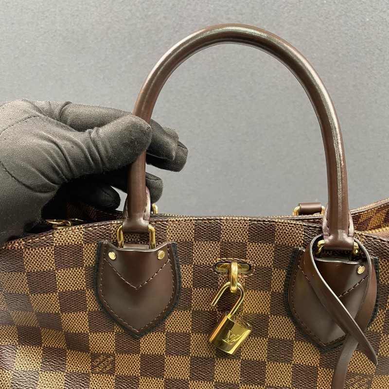 LV路易威登 棕棋盤格拼黑色Normandy-14