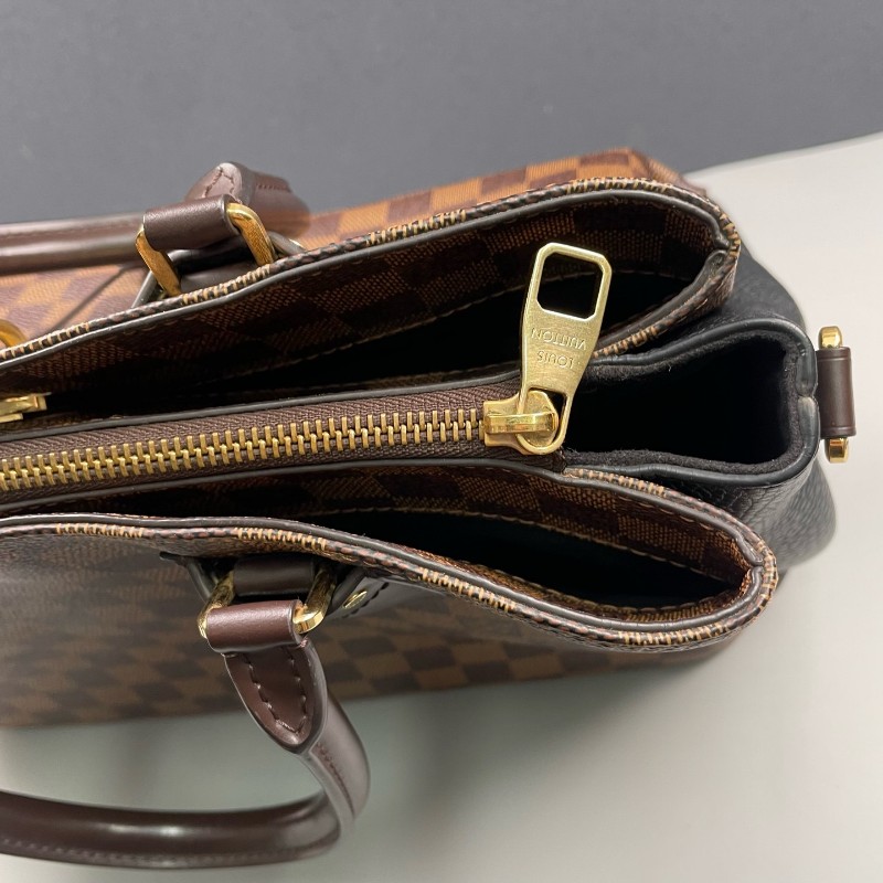 LV路易威登 棕棋盤格拼黑色Normandy-16