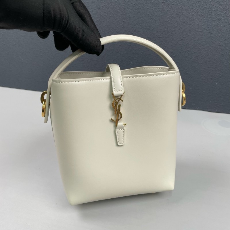 YSL白金全皮LE 37迷你水桶包-6