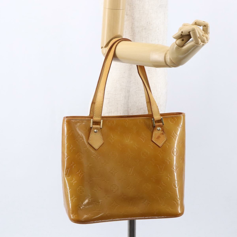 【日本直送】路易威登 Monogram Vernis Houston 手提包 米色 M91004 LV 正品 bs30619-22
