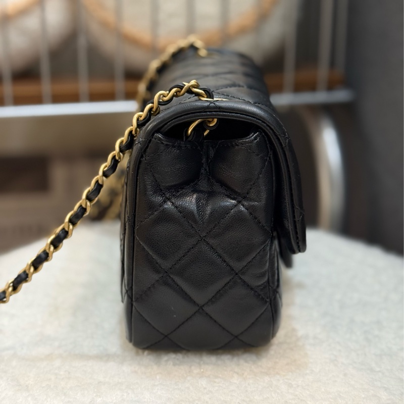Chanel 核桃金球方胖黑色✨最新晶片款-2