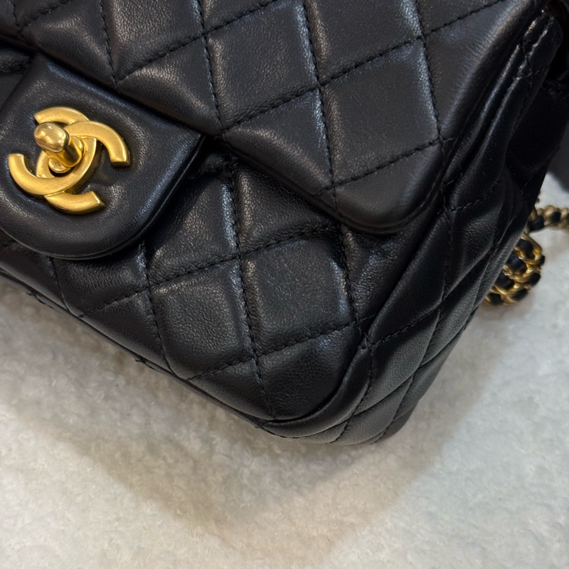 Chanel 核桃金球方胖黑色✨最新晶片款-5