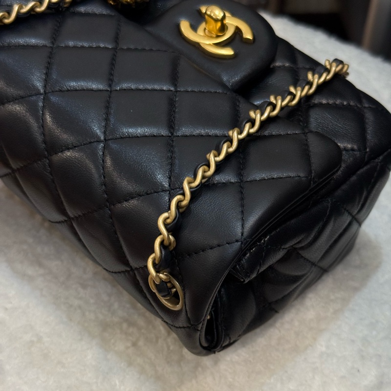 Chanel 核桃金球方胖黑色✨最新晶片款-9