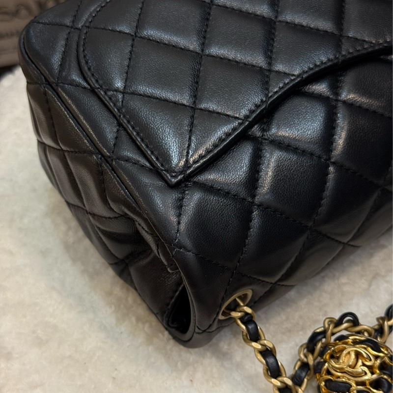 Chanel 核桃金球方胖黑色✨最新晶片款-12