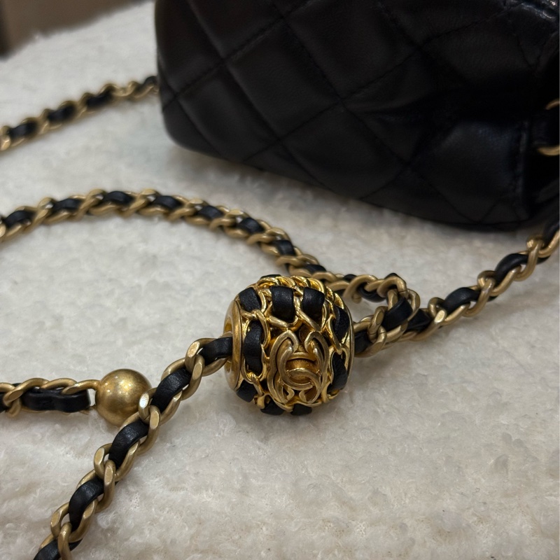 Chanel 核桃金球方胖黑色✨最新晶片款-13