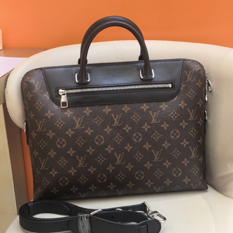 LV老花電腦公文包郵差包 電腦公事包-0