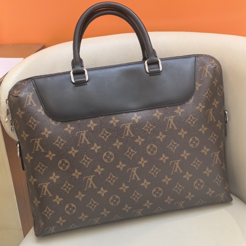 LV老花電腦公文包郵差包 電腦公事包-1