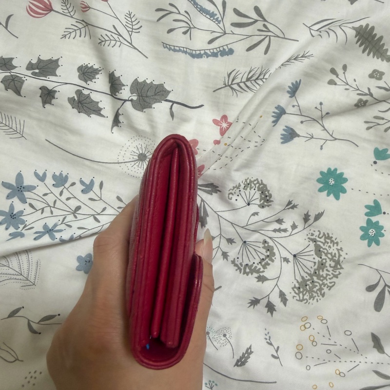 Chanel。cf紅色零錢包-3