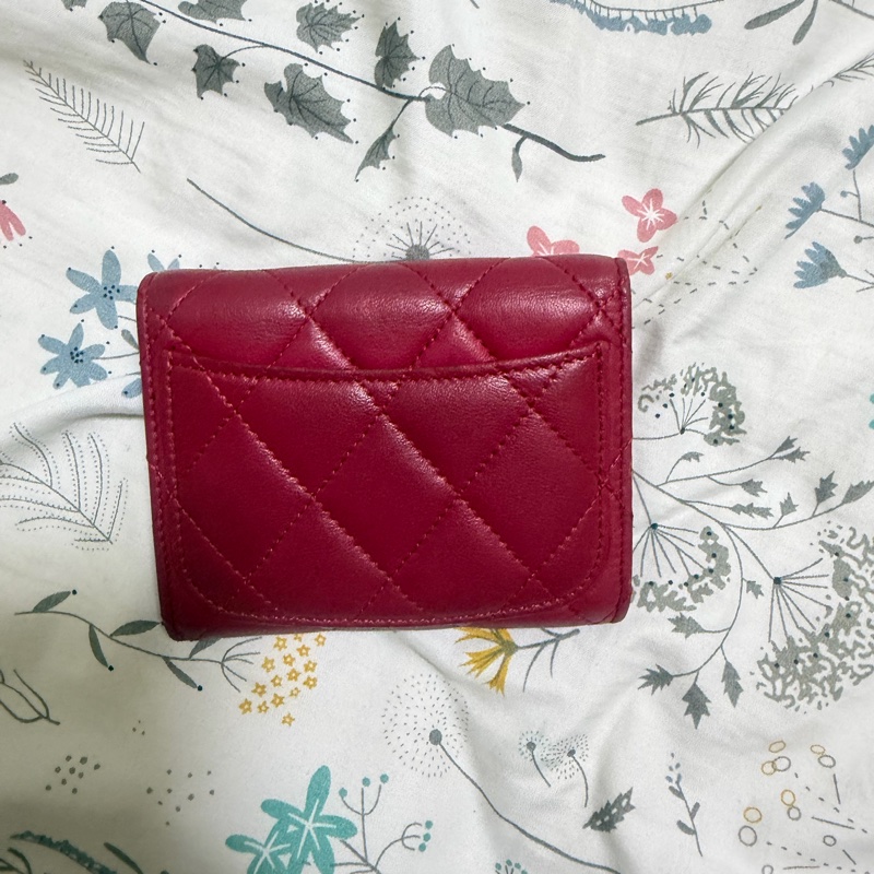 Chanel。cf紅色零錢包-9