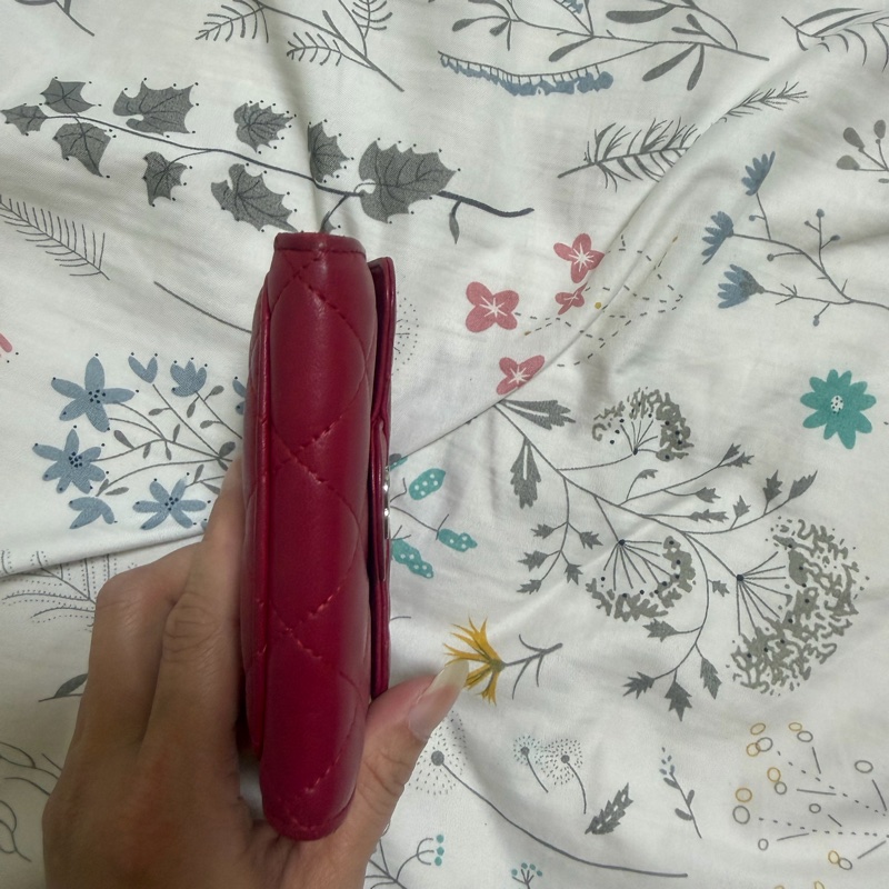 Chanel。cf紅色零錢包-10