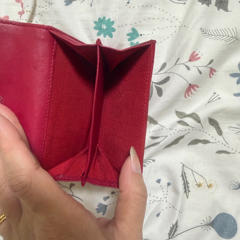 Chanel。cf紅色零錢包-15