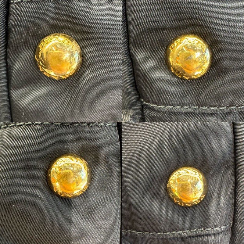 PRADA三角標降落傘尼龍托特包黑色-8