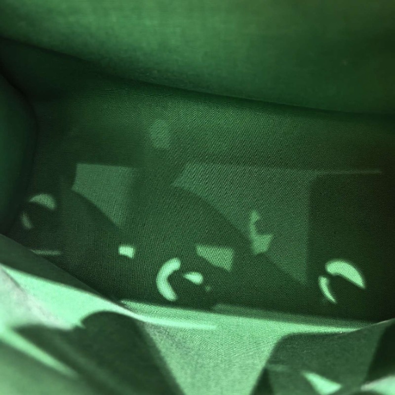 HERMES Herbag zip 31銀扣竹子綠拼黑皮-5