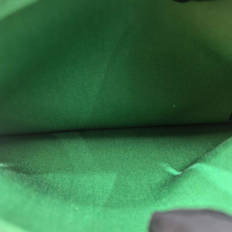 HERMES Herbag zip 31銀扣竹子綠拼黑皮-9