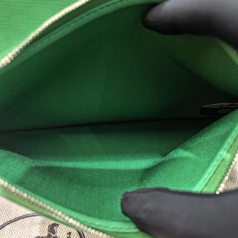 HERMES Herbag zip 31銀扣竹子綠拼黑皮-10