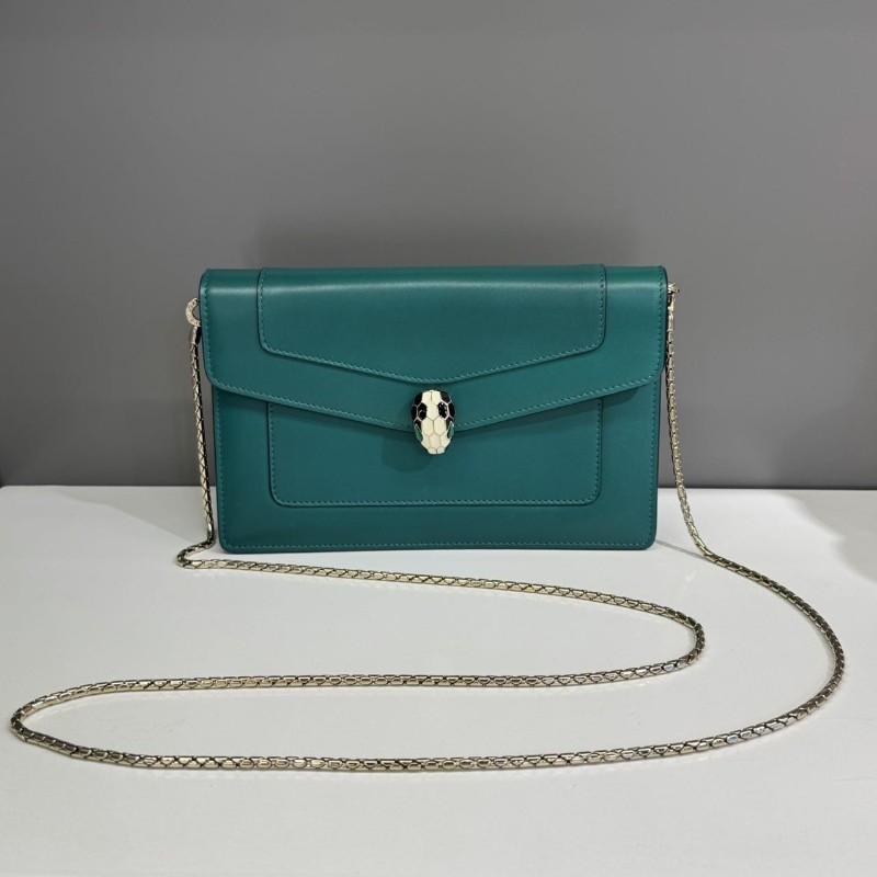 BVLGARI蛇頭包woc祖母綠色-0