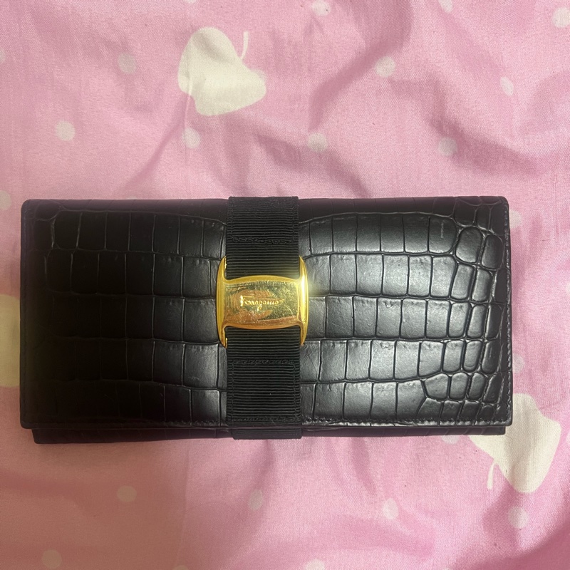 Salvatore Ferragamo黑色長夾-0