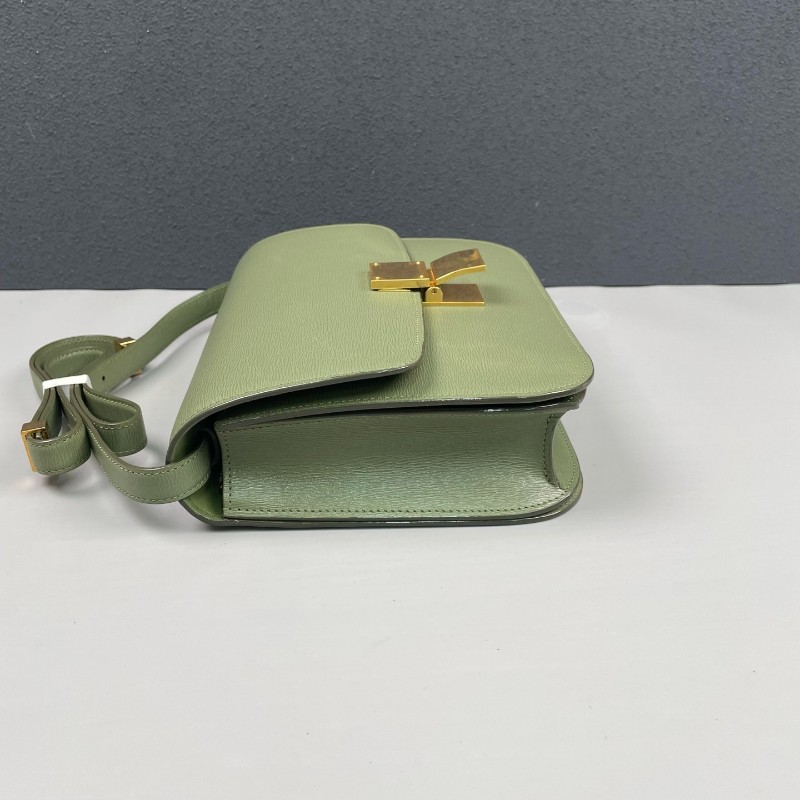 Celine 牙籤紋金扣中號box牛皮 斜背包-2