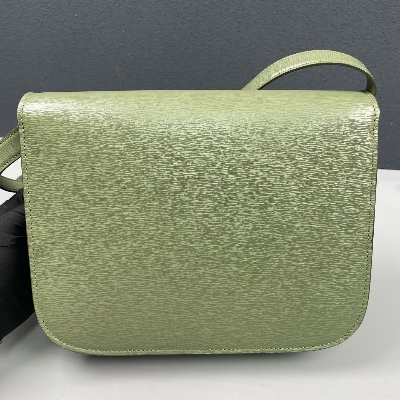 Celine 牙籤紋金扣中號box牛皮 斜背包-10