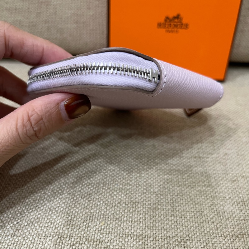 （全新） Hermes Silk’In 絲巾零錢包 夢幻紫/駿馬-2