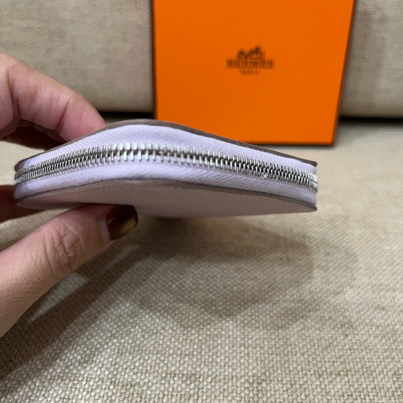 （全新） Hermes Silk’In 絲巾零錢包 夢幻紫/駿馬-3