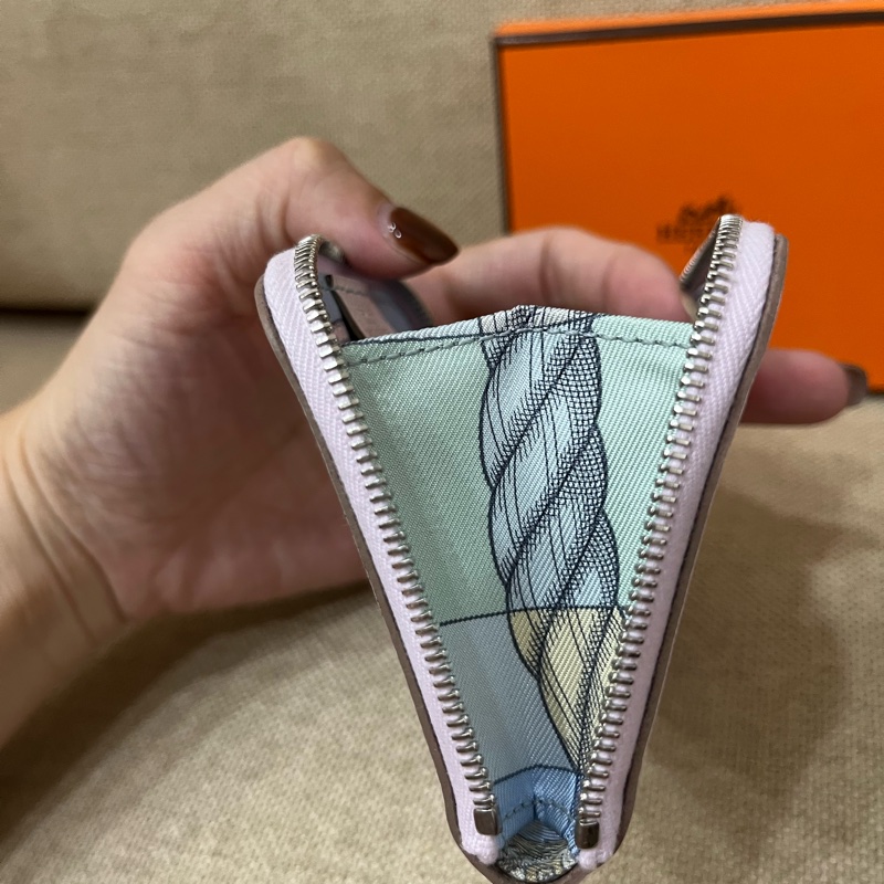 （全新） Hermes Silk’In 絲巾零錢包 夢幻紫/駿馬-8