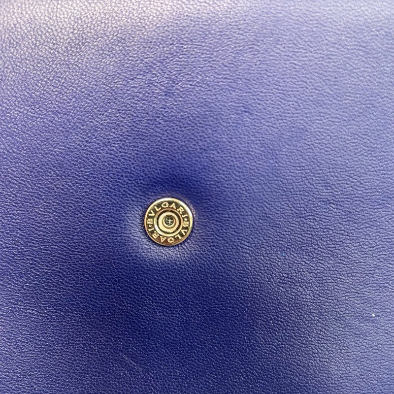 BVLGARI蛇頭包藍色全皮 流蘇woc-18