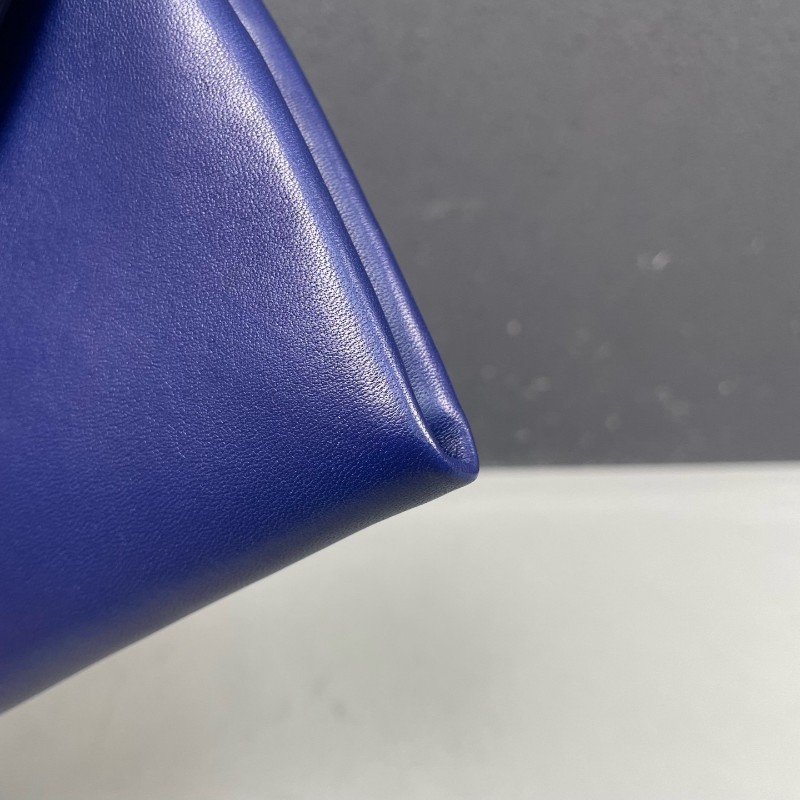 BVLGARI蛇頭包藍色全皮 流蘇woc-24