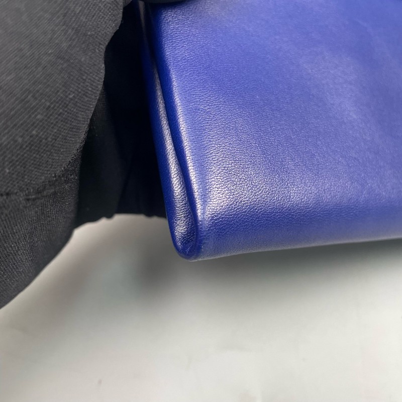 BVLGARI蛇頭包藍色全皮 流蘇woc-27