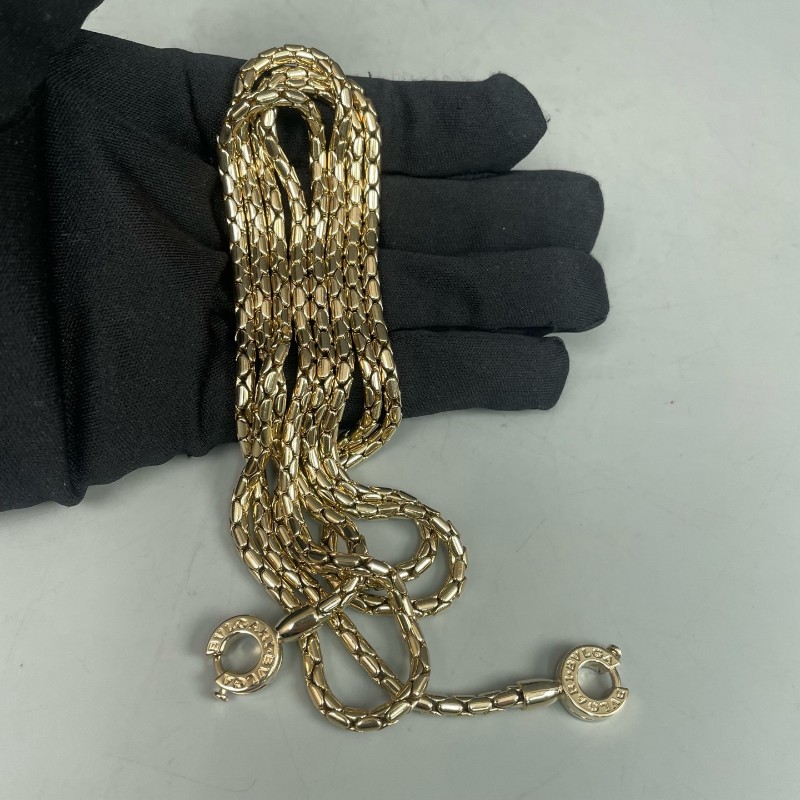 BVLGARI蛇頭包藍色全皮 流蘇woc-29