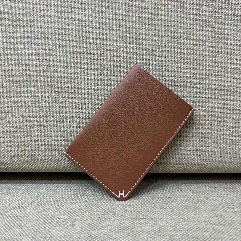 (全新) Hermes H 卡包 Evercolor/GOLD金棕色-1