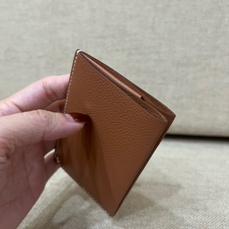 (全新) Hermes H 卡包 Evercolor/GOLD金棕色-3