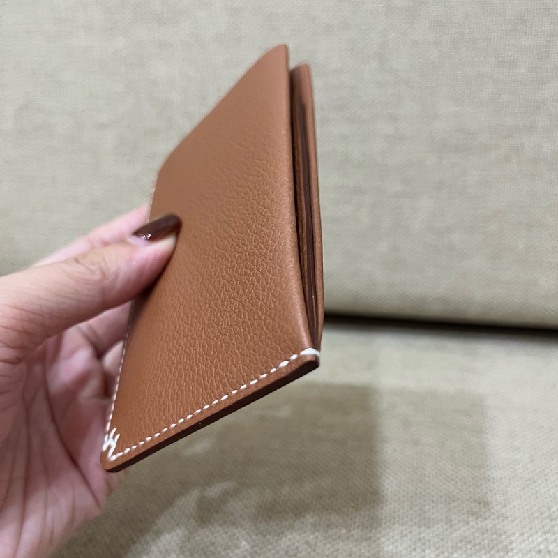 (全新) Hermes H 卡包 Evercolor/GOLD金棕色-4