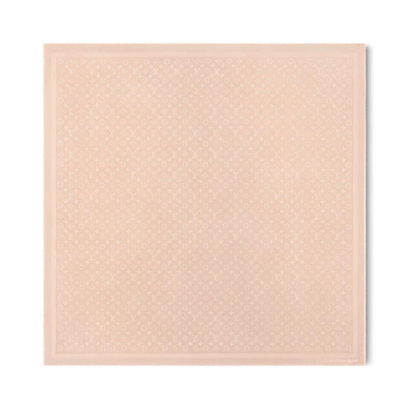 （全新） LV Monogram Classic 披肩 M96978 淺Beige-2